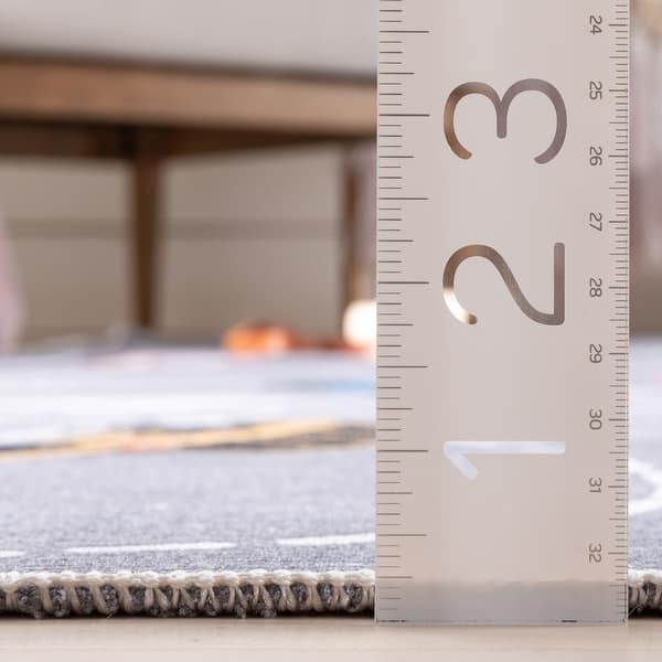 dimension image slide 3 of 7, Well Woven Kids Rugs Traffic Modern Machine Washable Area Rug