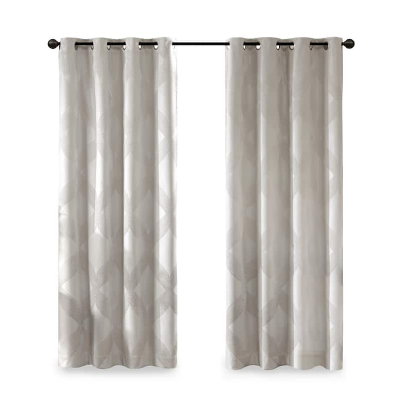 Ogee Knitted Jacquard Curtain Panel