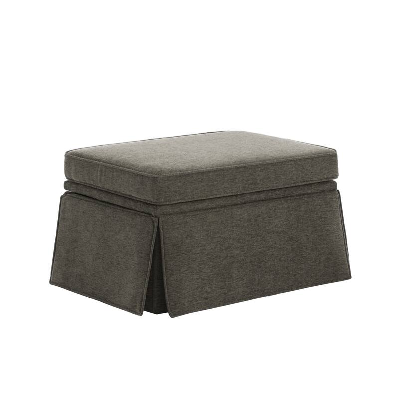 Rectangle Chenille Upholstered Storage Ottoman