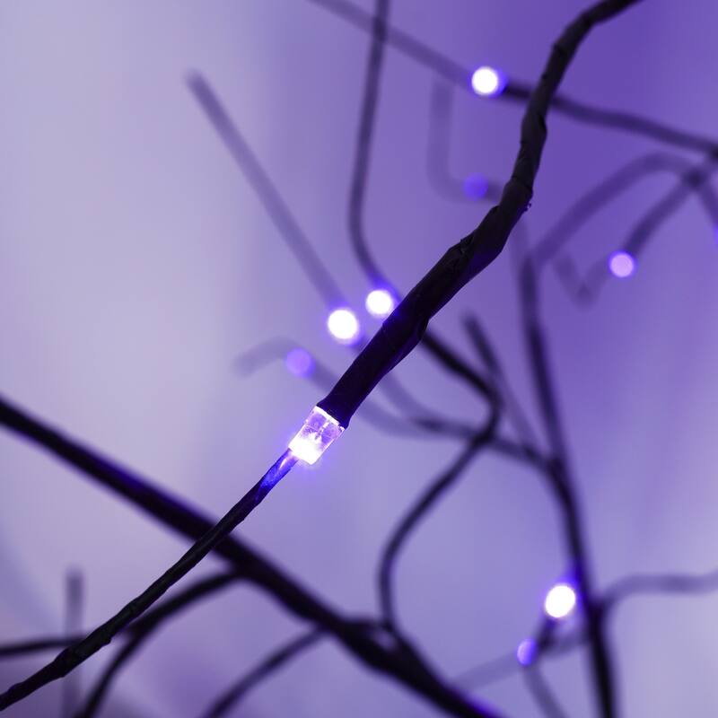 3 Pack Halloween Spooky Tree with Purple Lights