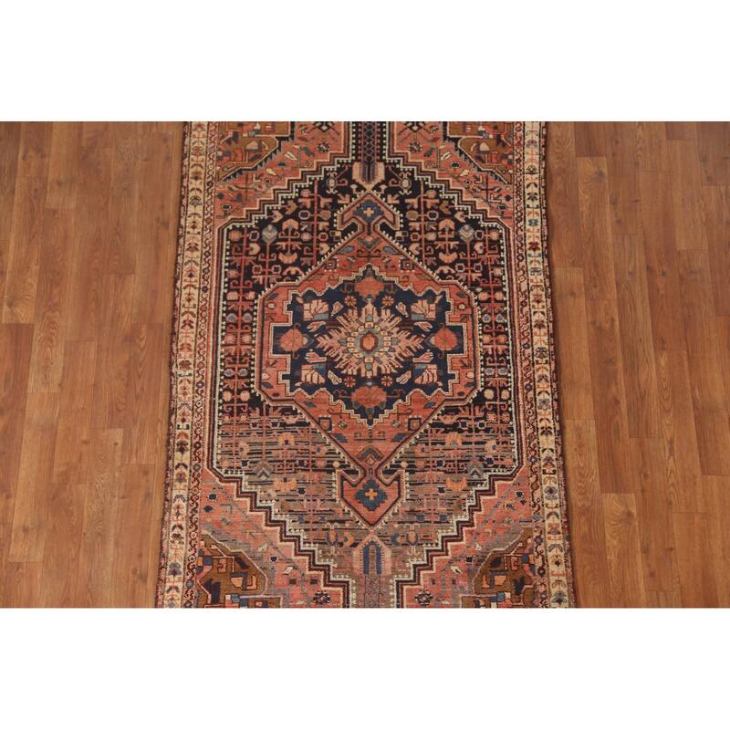 Hamedan Antique Persian Accent Rug Handmade Wool Carpet - 3'4"x 5'10"