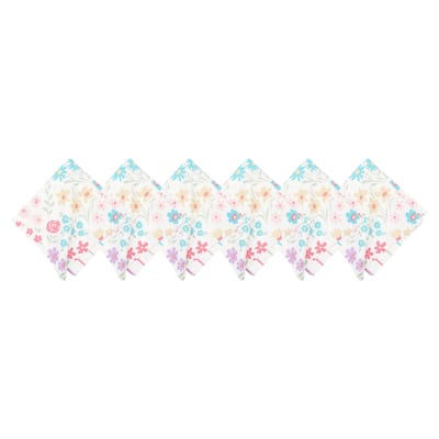 Bunnies & Blooms Napkin Set of 6 - Multicolored