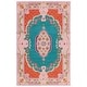 preview thumbnail 101 of 118, SAFAVIEH Handmade Bellagio Fronnie Oriental Medallion Wool Rug 5' x 8' - Blue/Pink - Rectangle