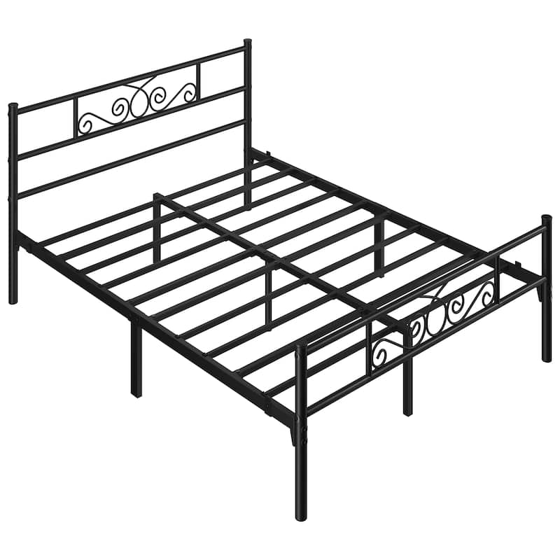 Yaheetech Classic Platform Bed Metal Frame with Headboard