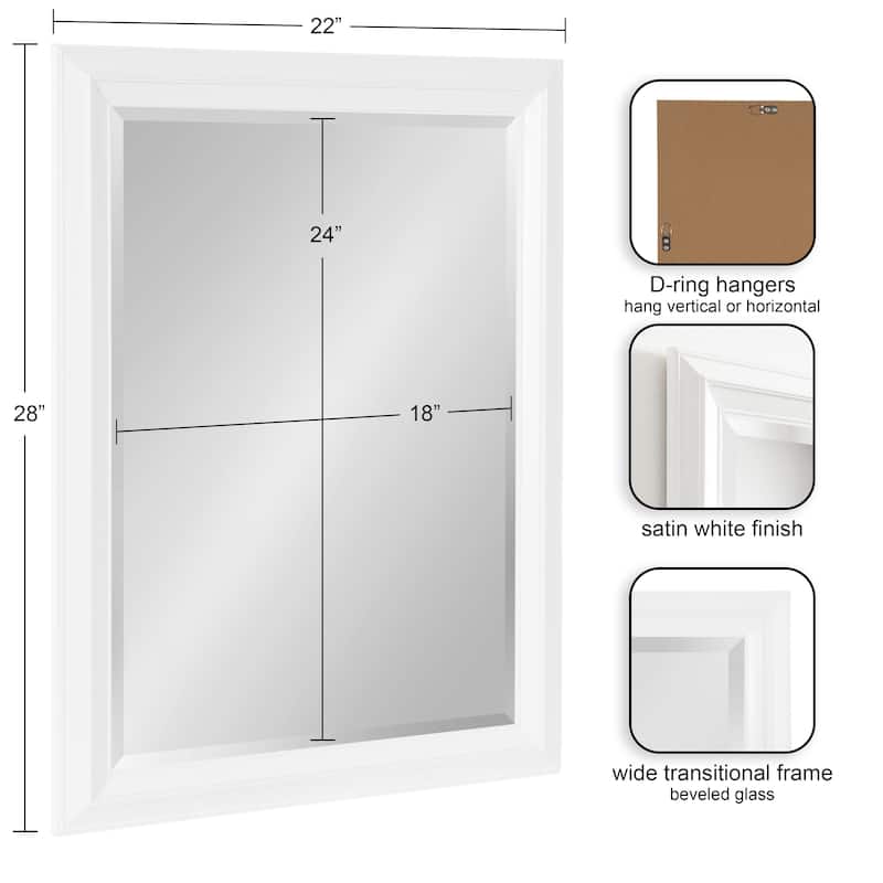 Kate and Laurel Whitley Framed Rectangle Wall Mirror