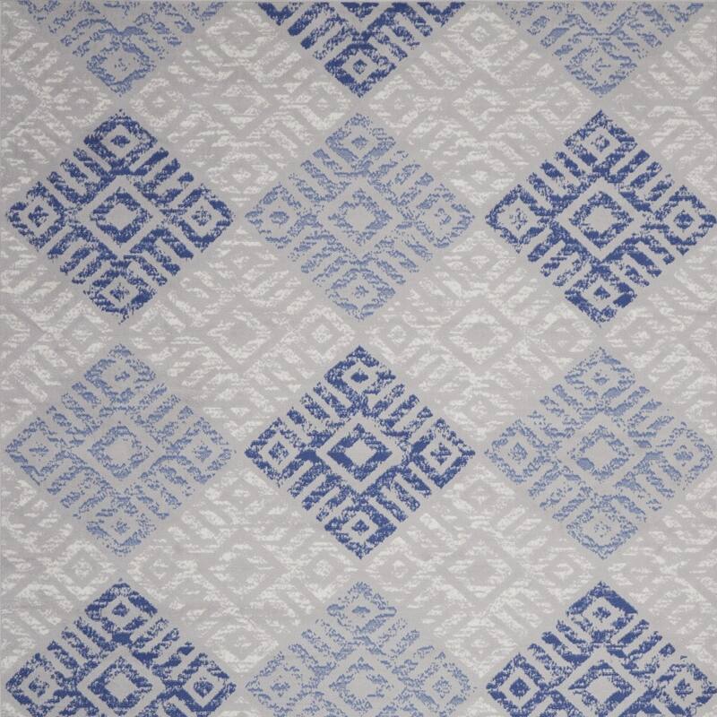 Power Loomed Distressed Geometric Modern Non Skid Stain Resistant Area Rug - 120' X '96' X '0.39