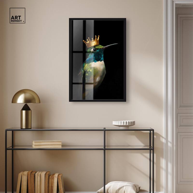 Crowned Azure Bird II Shadowbox by Art Remedy