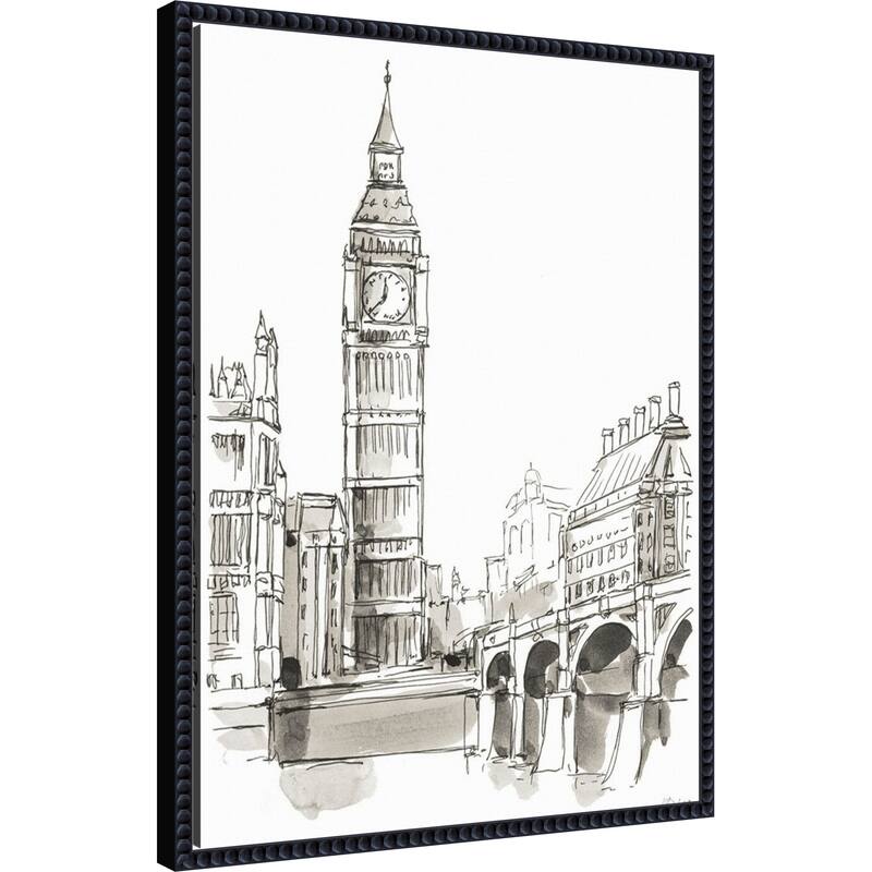 Pen and Ink Travel Studies No. 2 by Ethan Harper Framed Canvas Wall Art Print