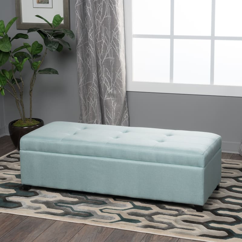 Modern 50'' Storage Bench with Wood Legs for End of Bed, Entryway