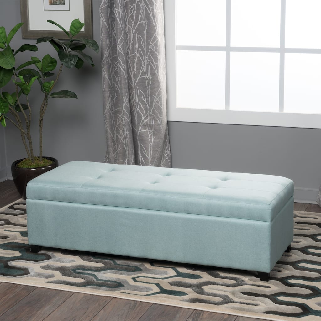 Stylish Padded Seat Storage Bench End of Bed Bench Accent Seat