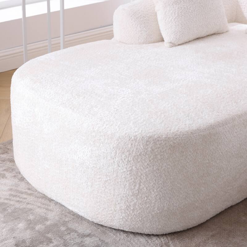 Living Room Oversized Comfy Boucle Sofa