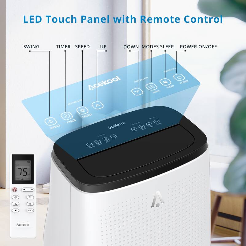 Portable Air Conditioner , 3-IN-1 Quiet Portable AC Unit with Remote Control