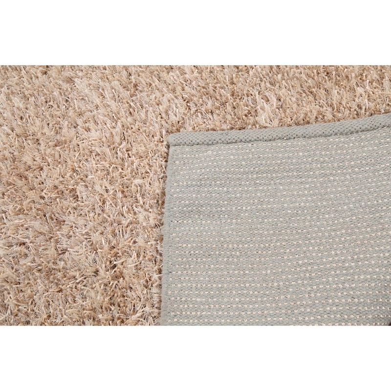 Contemporary Plush Shaggy Oriental Area Rug Hand-tufted Foyer Carpet - 5'5" x 7'3"