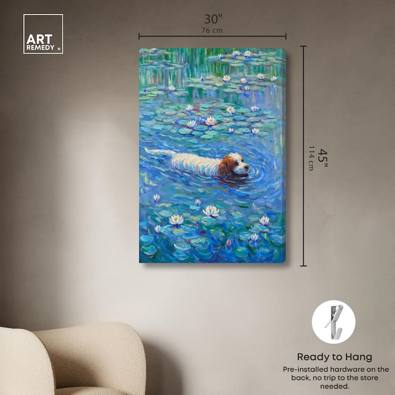 Lily Lagoon III Canvas by Art Remedy, Gallery Wrapped
