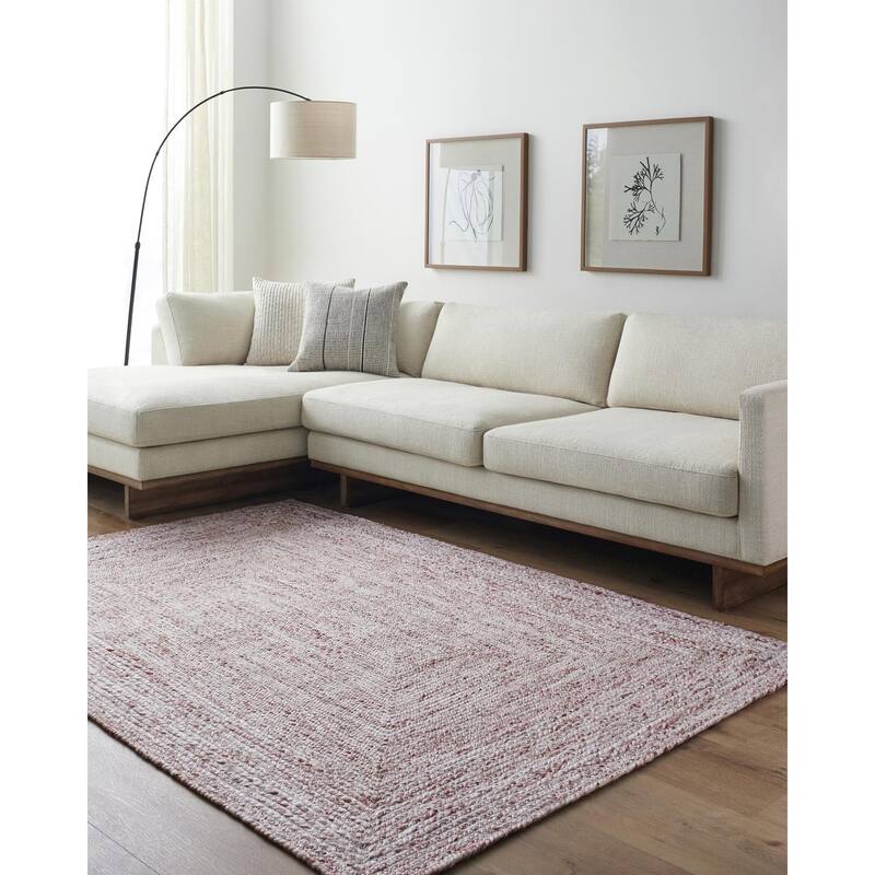 Reyna Modern & Contemporary Area Rug - Rust/White - 5' x 7'6"