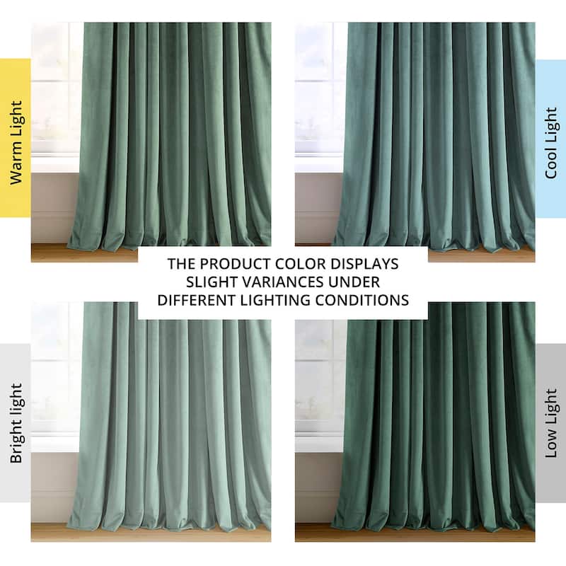 Exclusive Fabrics Signature Velvet Blackout Curtain 108 Inches Long (1 Panel)