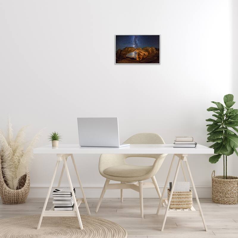 Stupell Starry Sky Through Desert Arch Framed Giclee Art Design By Royce Bair
