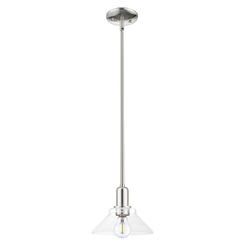 Innovations Lighting Endless Possibilities Arcadia - Orwell - 1 Light 8" Stem Hung Mini Pendant - Clear/Polished Nickel