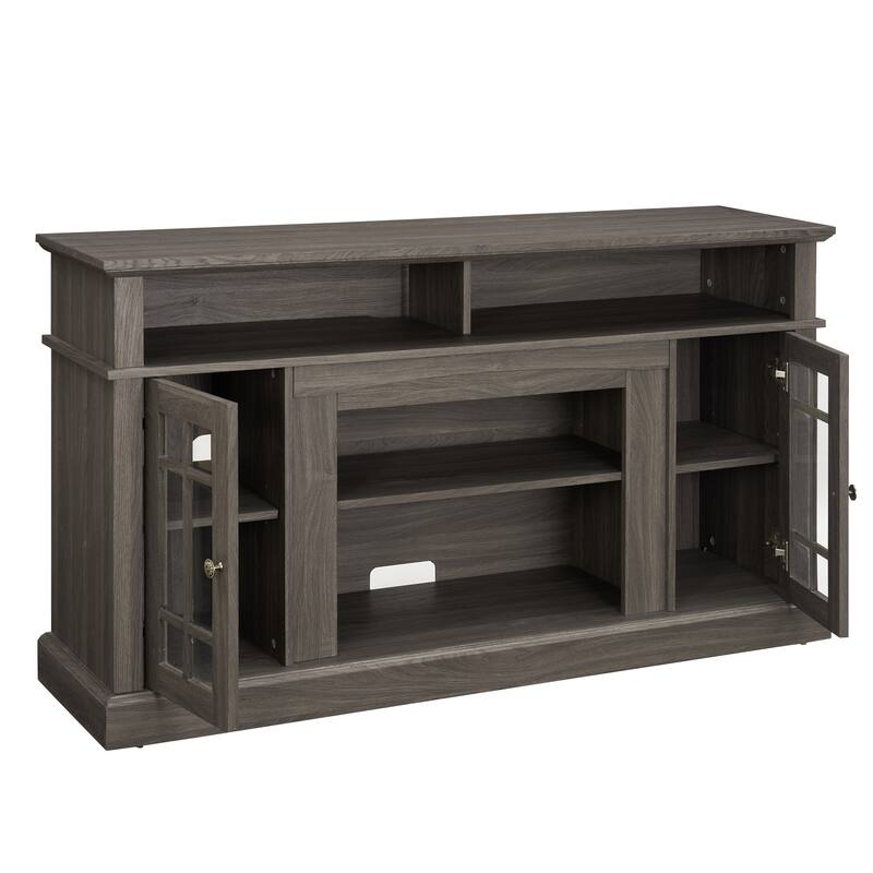 Modern TV Stand with Open and Closed Storage