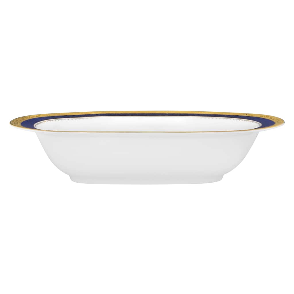 Odessa Cobalt Gold Oval Vegetable Bowl, 10.50", 24 oz.
