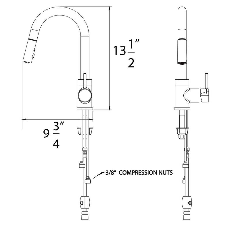 Bar Faucet or Prep Sink Kitchen Faucet in a Chrome Finish - For 1 Hole Installation