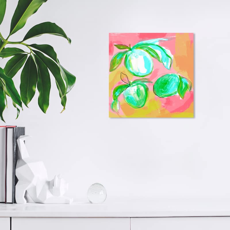 Wynwood Studio Canvas Food and Cuisine Mint Juicy Lemons Green and Light Green Tropical Wall Art Canvas Print - 12 x 12