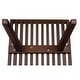 preview thumbnail 37 of 60, Solid Wood Entryway Bench Rubberwood Platform Vanity Bench with Slatted Design for Living Room & Bedroom Furniture
