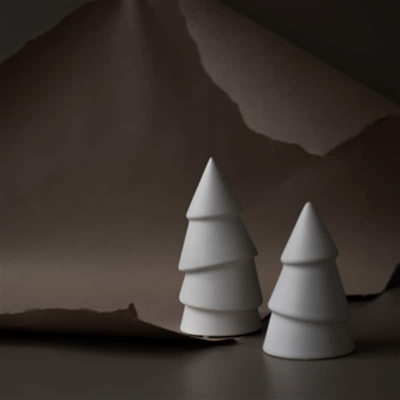 Christmas Tree Tabletop Figure - 5.5" - White