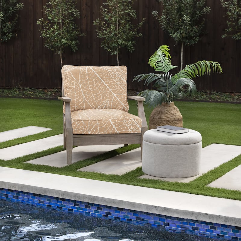Sorra Home Outdura Laurel Sorbet Indoor/Outdoor Corded Deep Seating Cushion Chair Set - 22.5 in x 22.5 in x 5 in - Laurel Sorbet