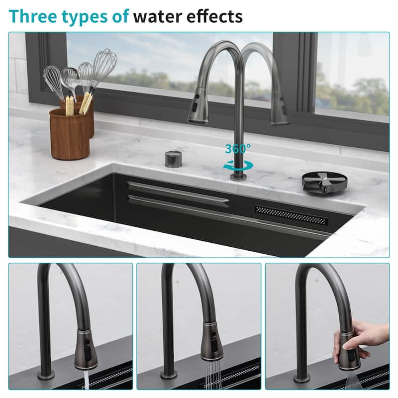 33" Undermount 16 Gauge Single Bowl Stainless Steel Kitchen Sink - 33'' x 16.72'' x 10''