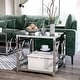 preview thumbnail 7 of 21, Pehrson Contemporary 24-inch Glass Top Metal 1-Shelf Side Table by Silver Orchid
