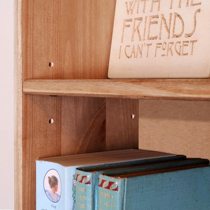 Wood Bookcase Tall Narrow Corona Collection | Furniture Dash