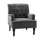 preview thumbnail 11 of 14, Modern Upholstered Armchair with Nailhead Trim