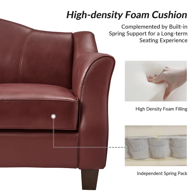 Franco Traditional Genuine Leather Sofa Set of 2 by HULALA HOME