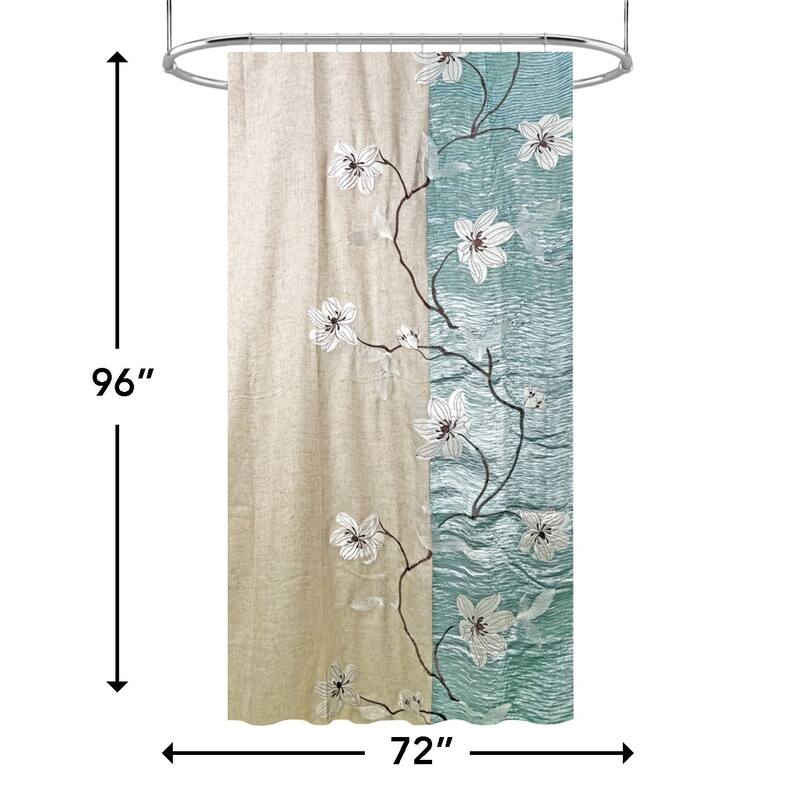 Magnolia Vine Fabric Shower Curtain
