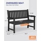preview thumbnail 3 of 14, WINSOON All-Weather HIPS Outdoor Garden Bench, 56" Adirondack Outdoor Patio Bench