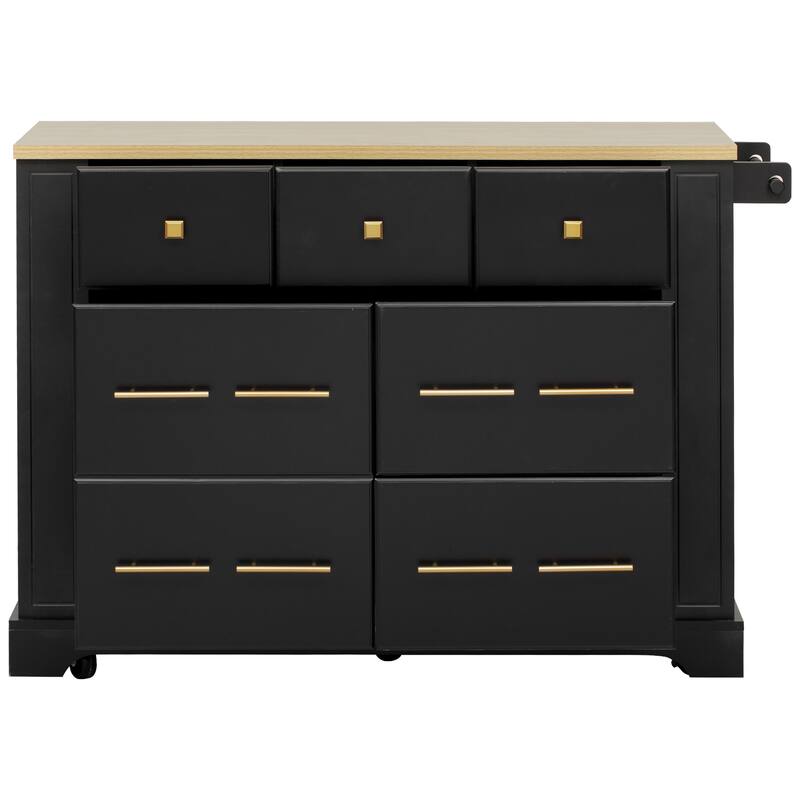 Drop Leaf Dining Table, Pull Out Trash Can Storage Kitchen Island, Rolling Kitchen Cabinet with Power Outlet
