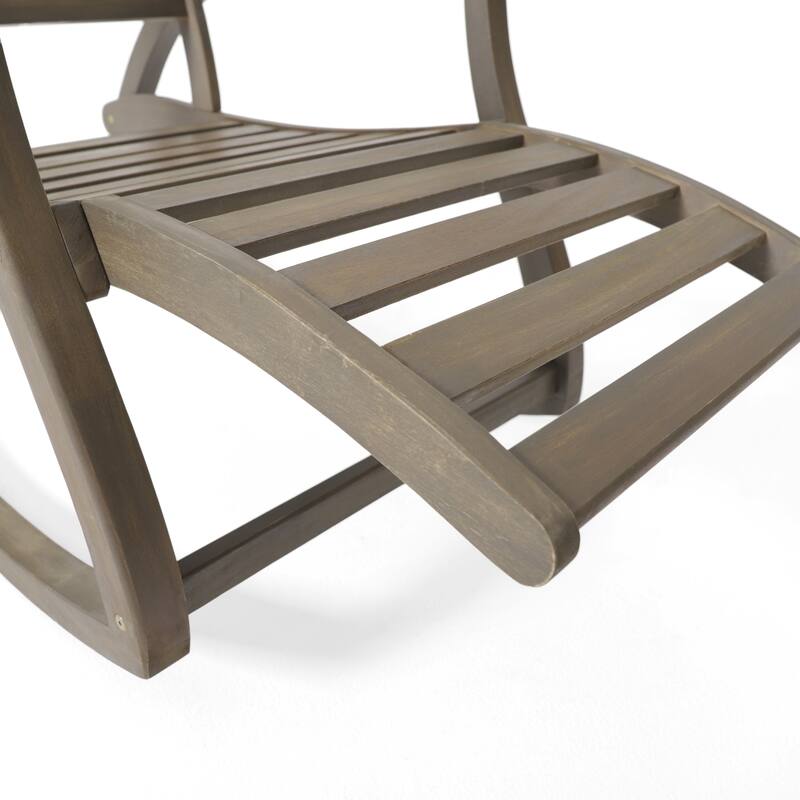 Sunview Outdoor Acacia Rocking Chair with Footrest by Christopher Knight Home