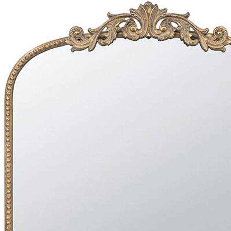 HomeRoots 42" Gold Arch Iron Framed Accent Mirror - 24' X '41.7' X '1.5