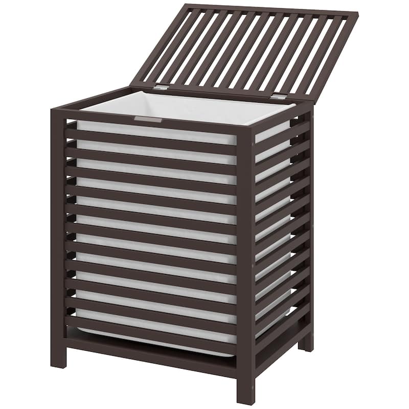 Homcom Bamboo Laundry Hamper With Lid