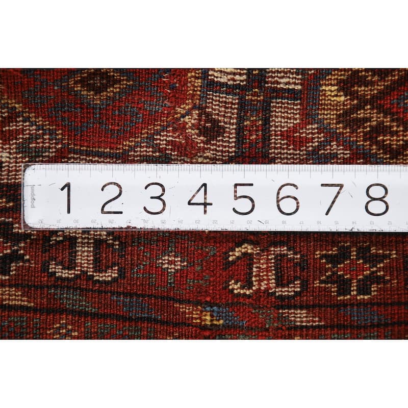 Pre-1900 Antique Vegetable Dye Qashqai Persian Orange Wool Carpet - 4'7" x 8'7"