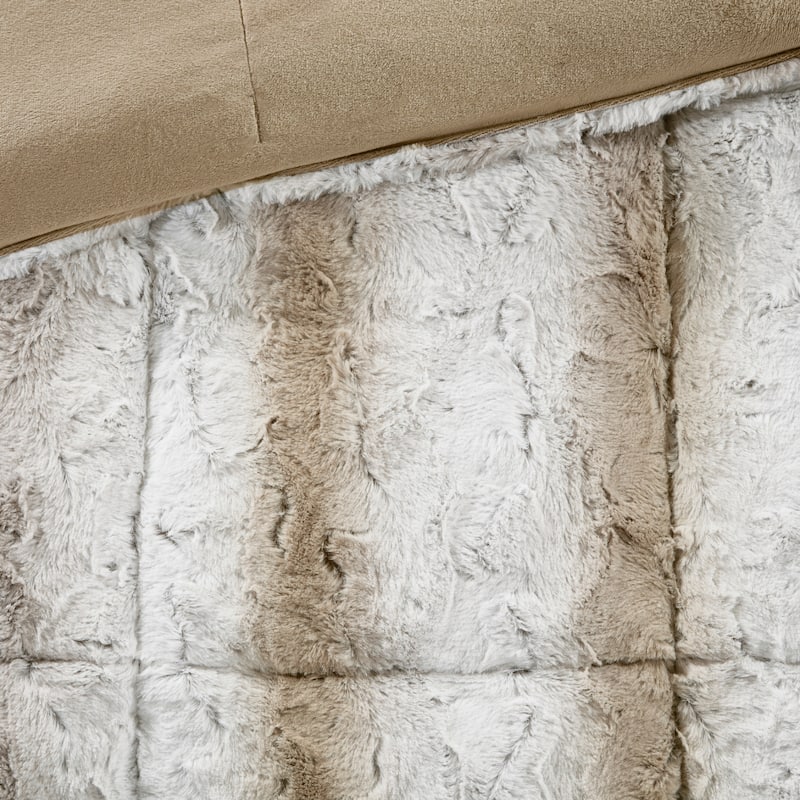 Madison Park Marselle Faux Fur Comforter Set