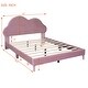 preview thumbnail 3 of 7, Full size Upholstered Cloud-Shape Bed, Velvet Platform Bed