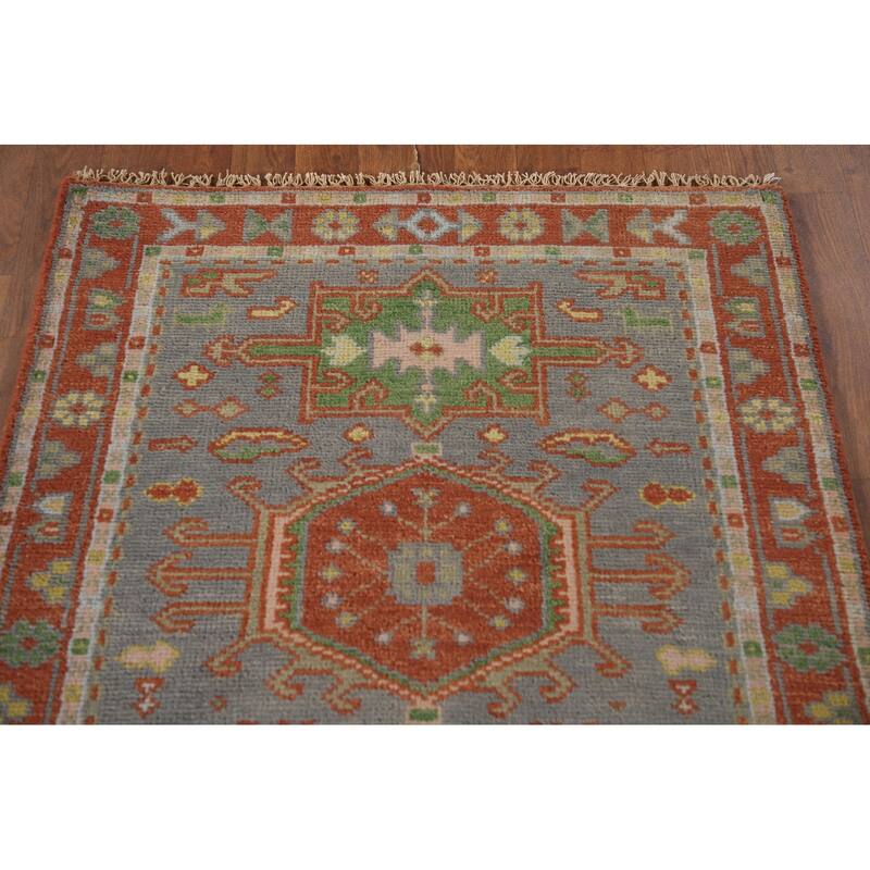 Geometric Kazak Oriental Accent Rug Handmade Traditional Wool Carpet - 3'0"x 5'0"