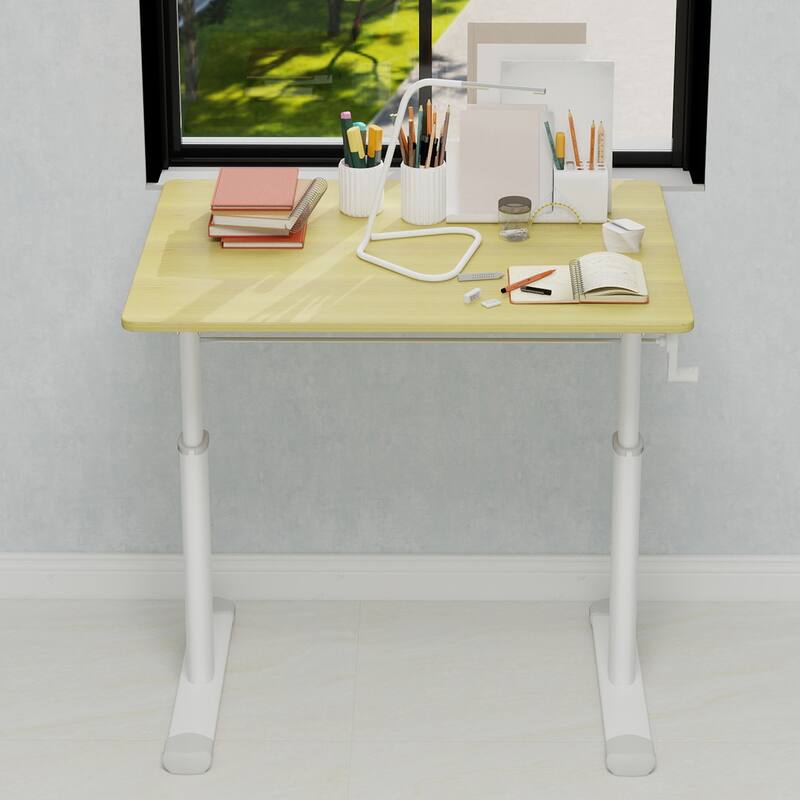 Adjustable compact design study desk suitable for children and adults - Yellow