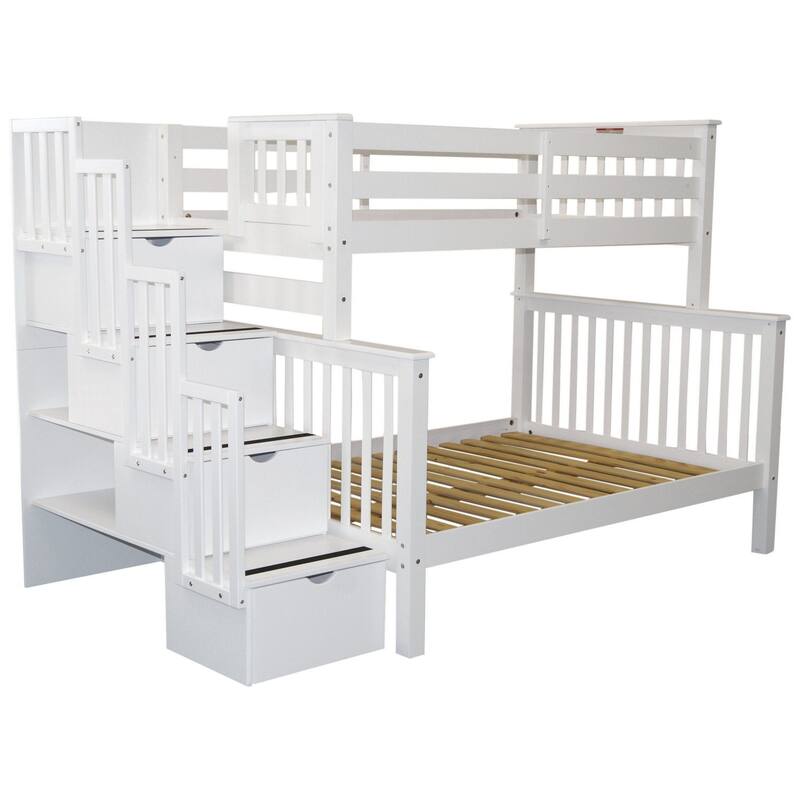 Taylor & Olive Trillium Twin over Full Stairway Bunk Bed