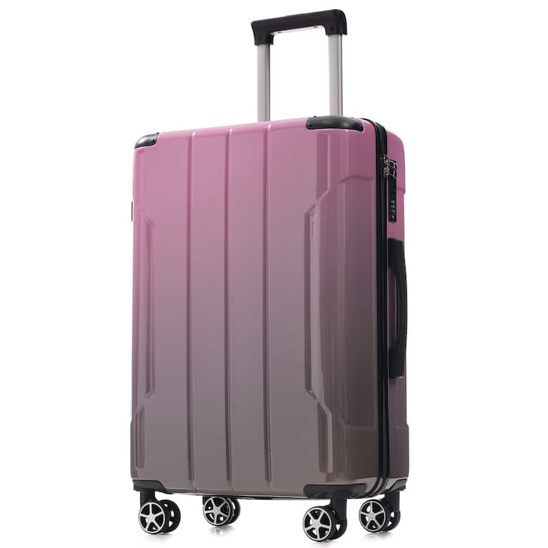 3-Piece, Modern Luggage Sets with Spinner Wheels, Built-in TSA Lock, Foldable Duffel Bag, for Boarding Travel, Pink