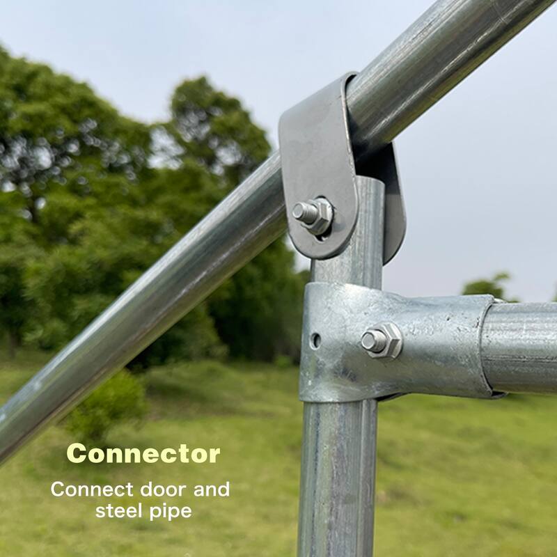 Chicken Coop with Waterproof Anti-UltravioletCover - Outdoor Safe - Silver