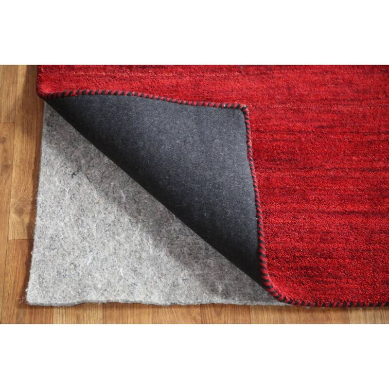 Solid Modern Gabbeh Indian Area Rug Hand-Tufted Wool Carpet - 5'3" x 7'7"