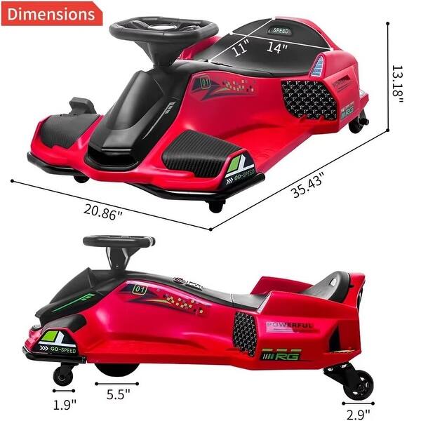 dimension image slide 0 of 4, 24V Go Kart for Kids 8-12